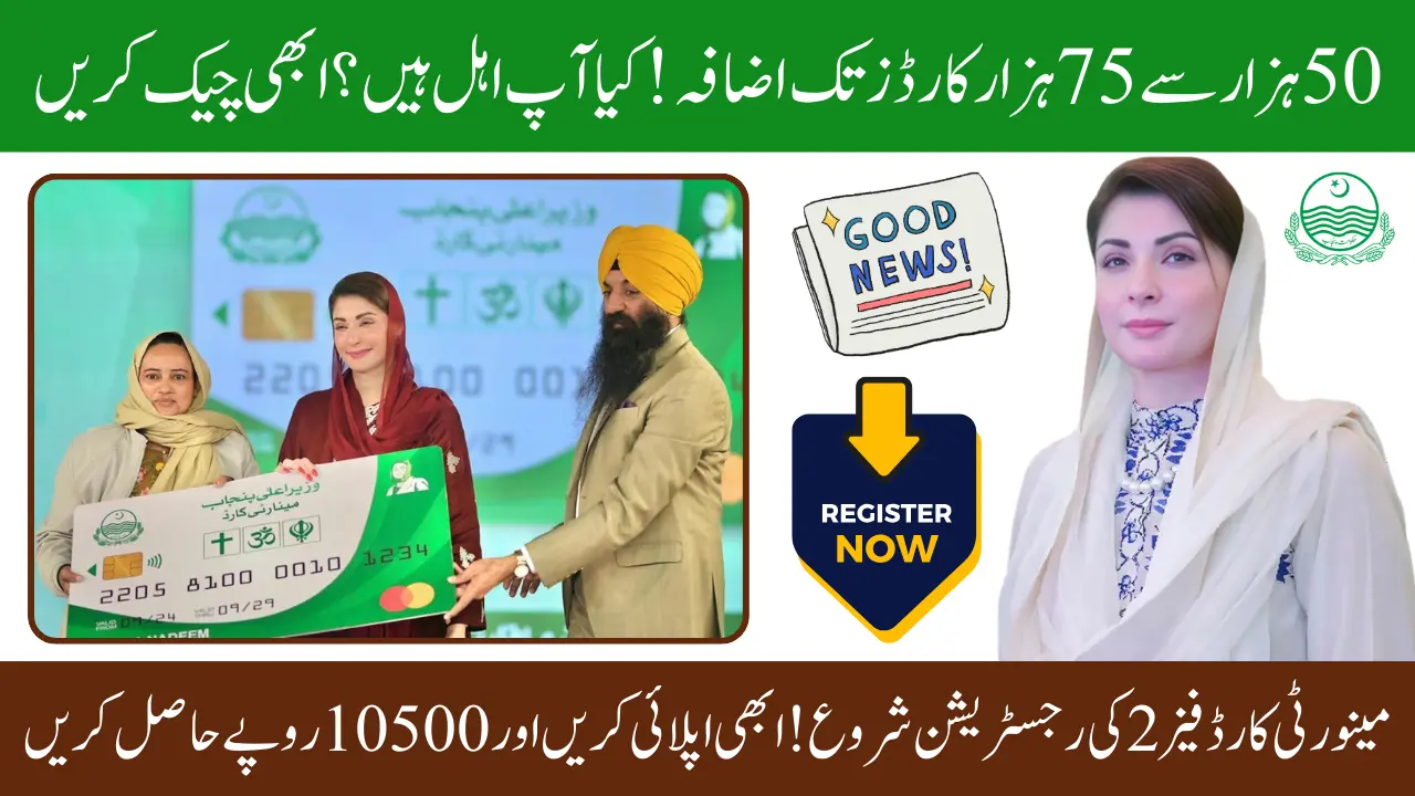 75000 Minority Cards Will Distribute Under MCard Phase 2 - Register Now to Get 10500 From Punjab Government